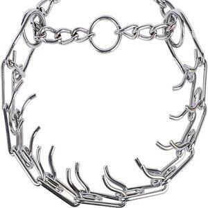 Dog Prong Collar, Chrome Dog Pinch Collar with Quick Release Snap